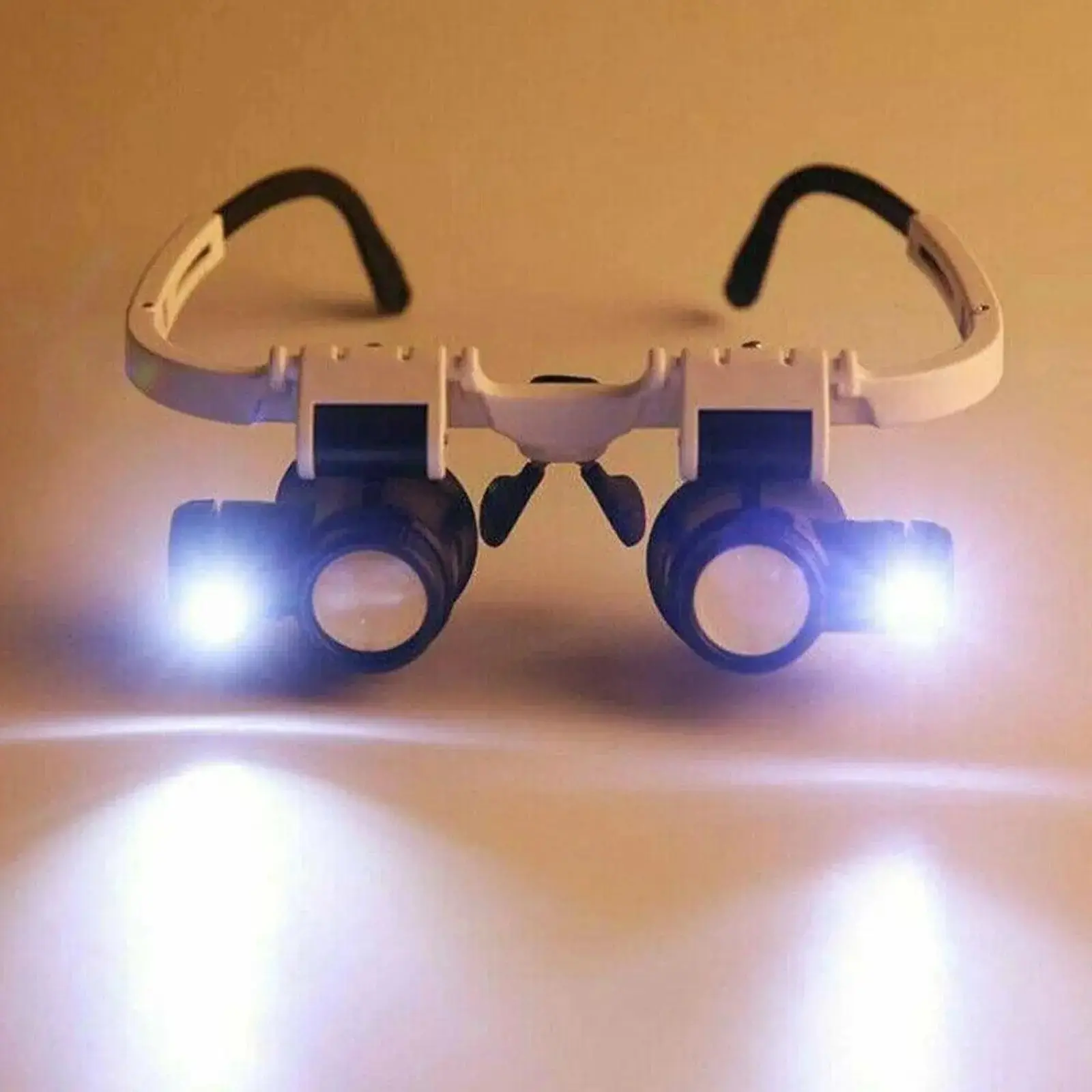 Magnifying Glass 8X/15X/23X Jeweler Watchmaker With LED Light Telescopic Headband Magnifier Glasses Reading Loupes Eyewear