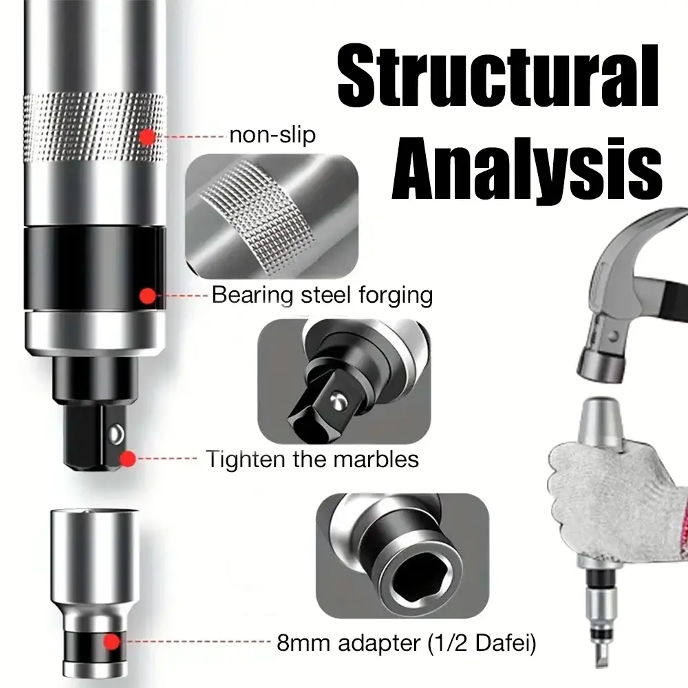 7/12 Pcs CR-V Manual Impact Screwdriver, Portable Reversible Impact Driver, Household Cordless Screwdriver Kit Hand Repair Tools