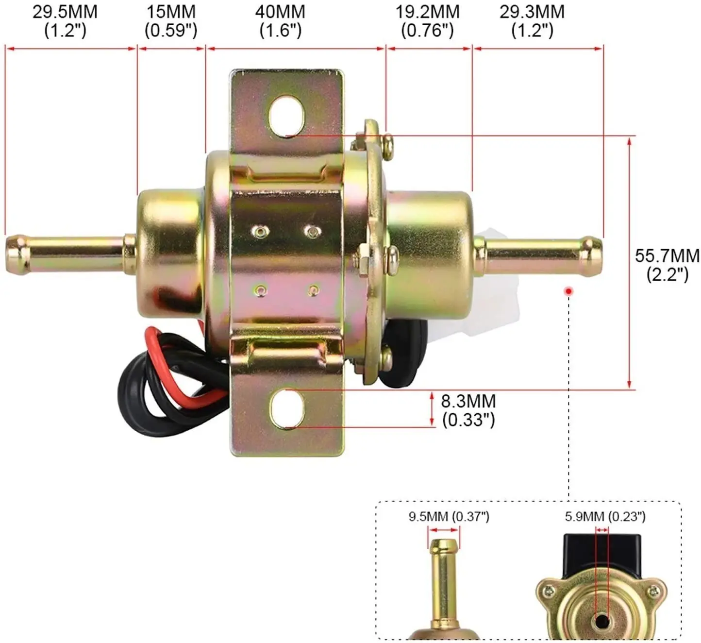 12V Universal Gas Diesel Electric Pump EP500-0 EP5000 EP-500-0 035000-0460 For Motorcycle Oil Pipe Diesel Electric Fuel Pump