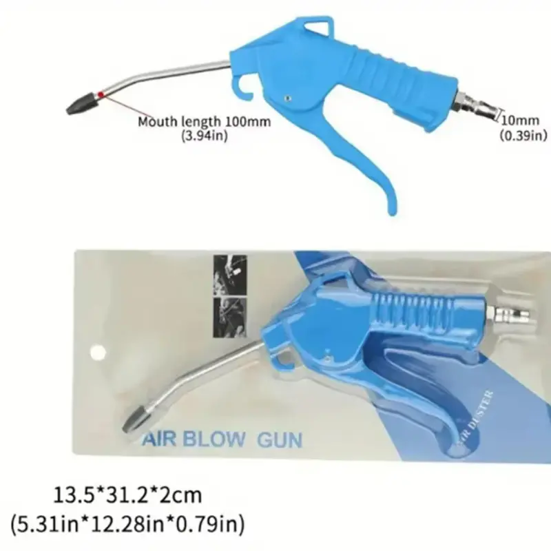 High Pressure Dust Blowing Gun Pneumatic Hardware Tool Dust Removal Gun Blowing Air Soot Blowing Gun Air Pump Extended Nozzles