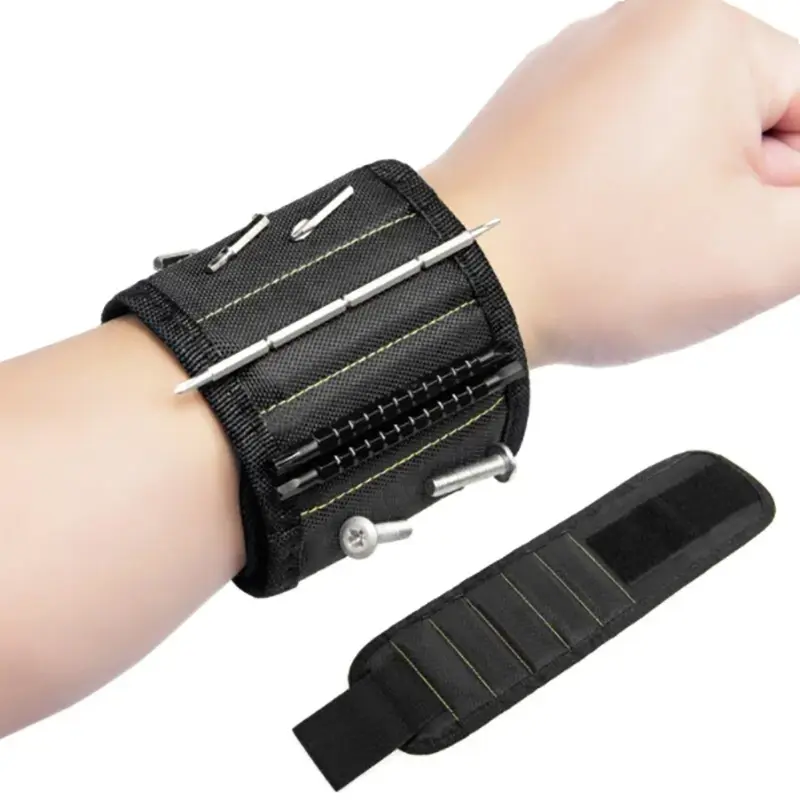 Multifunctional Magnetic Wrist Strap Screw Storage Bag Portable Electrician Wrist Guard Oxford Cloth Tool Kit Sturdy And Durable