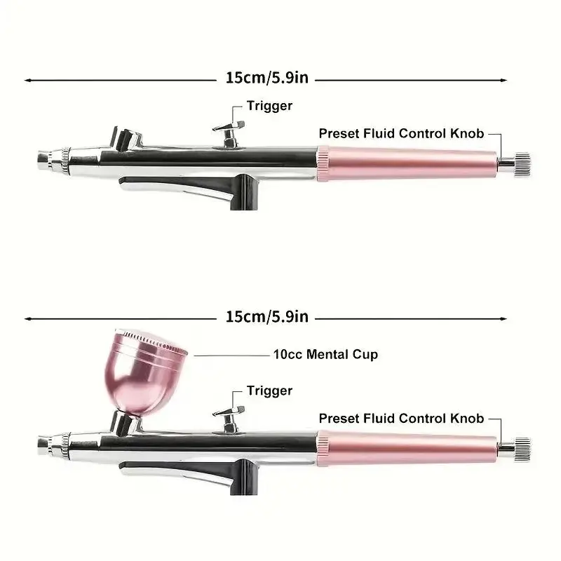 2025 New Portable Single Action Airbrush 0.3mm Nozzles Spray Gun Pen for Model Cake Nail Car Painting Beauty Inkjet