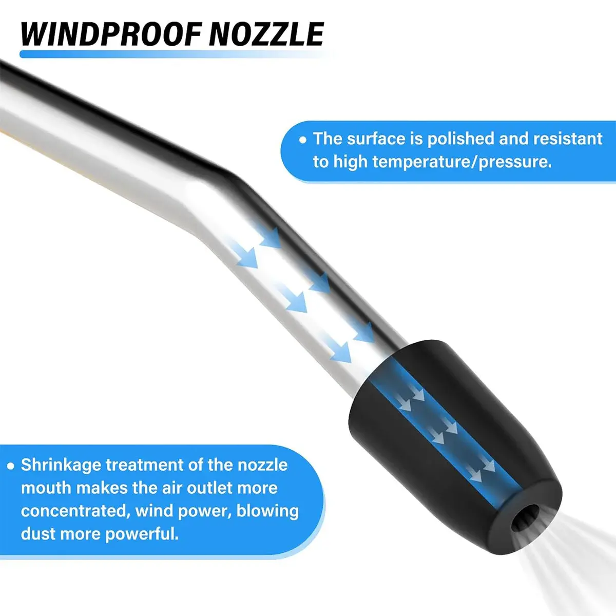 Air Blow Gun,High Flow Air Blower Gun for Compressor with Angled Bent Nozzle,Three Colors to Choose from,Short style