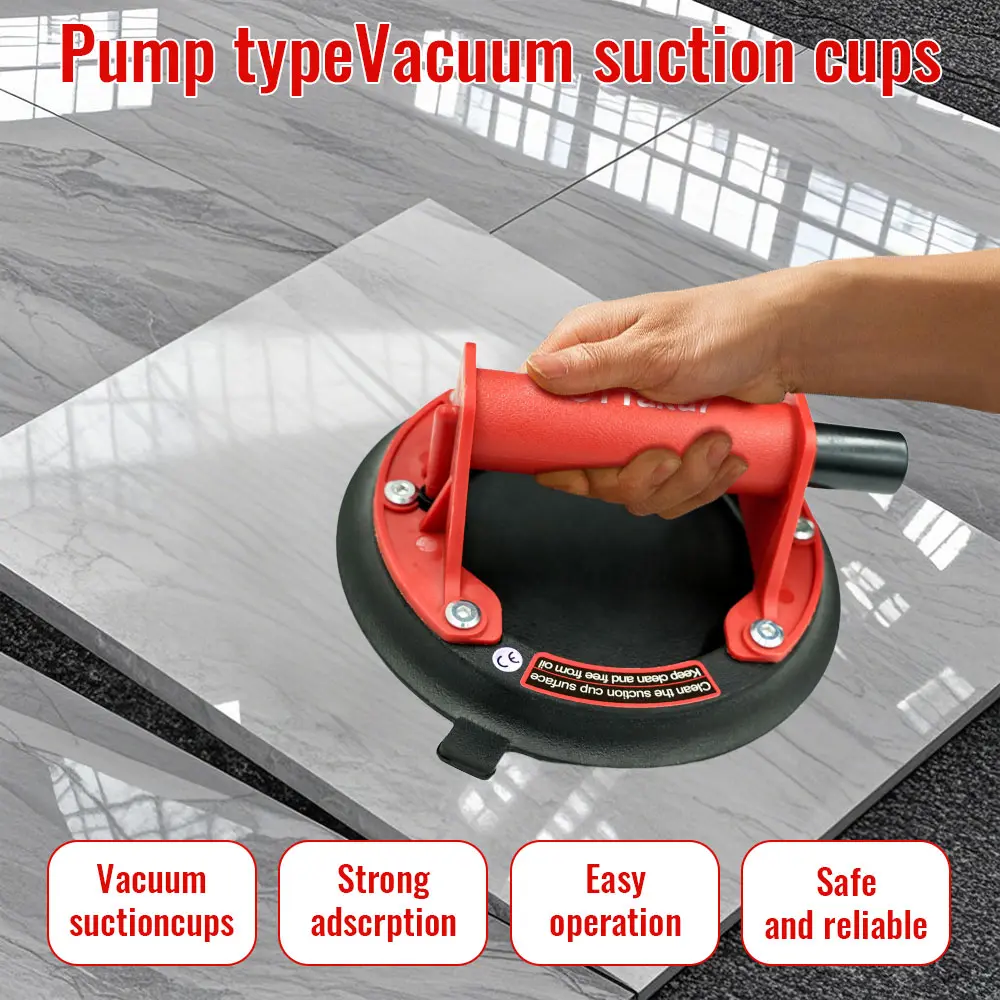 New Vacuum Suction Cup 200kg Loading Capacity Heavy Duty Vacuum Spreader for Tile Adsorption Granite Glass Lifting 8 inch Cup