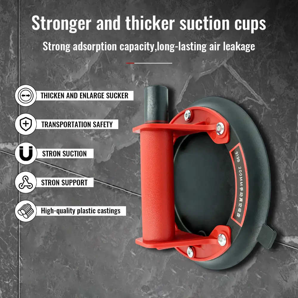 New 1PCS 2PCS Vacuum Suction Cup 8 Inch 200kg Carrying Capacity Heavy Strong Suction Puller for Tile Glass Floor Lifting Tools