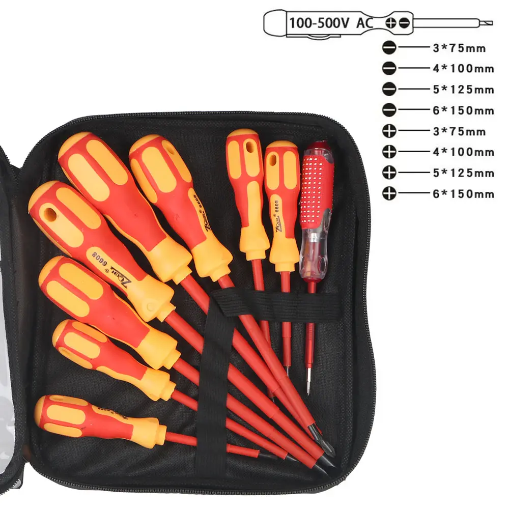New Multifunctional Insulated Phillips Slotted Bits Electrician Magnetic Screwdriver Screwdriver Set For Electrician Hand Tools