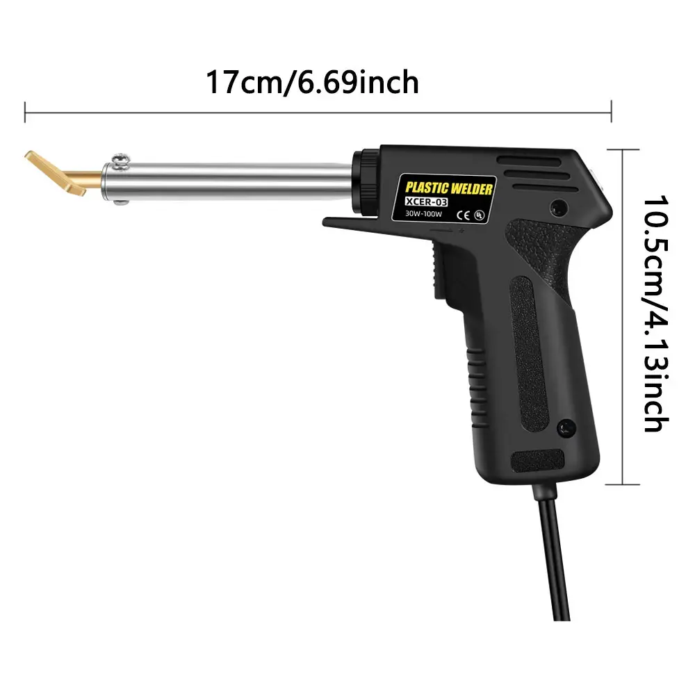 2025 New 2-in-1 Plastic Welder Kit with Welding Head & Screeding Tool for Car Bumper Surface Repair Thermal Welding Set