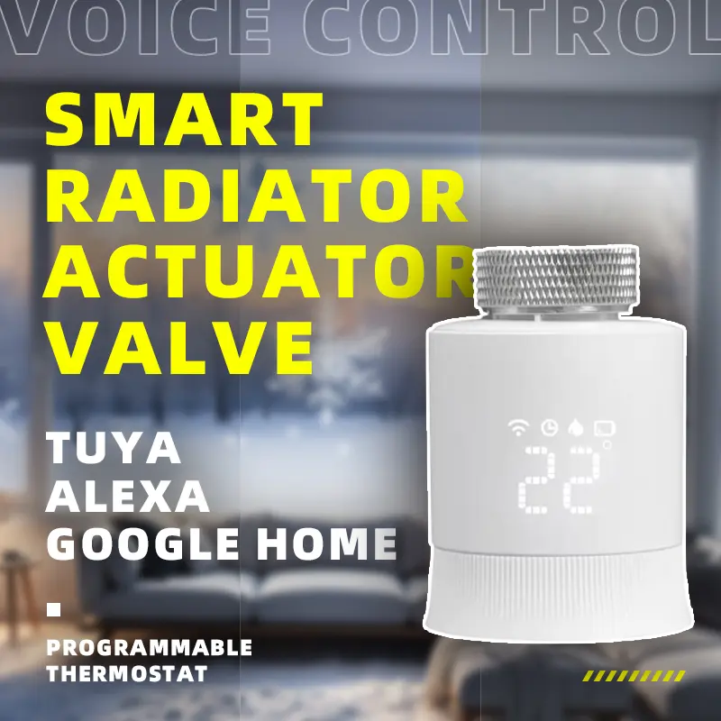 Tuya ZigBee 3.0 Smart Radiator Valve Programmable Thermostat Heater Voice Control Works With Alexa Google Home