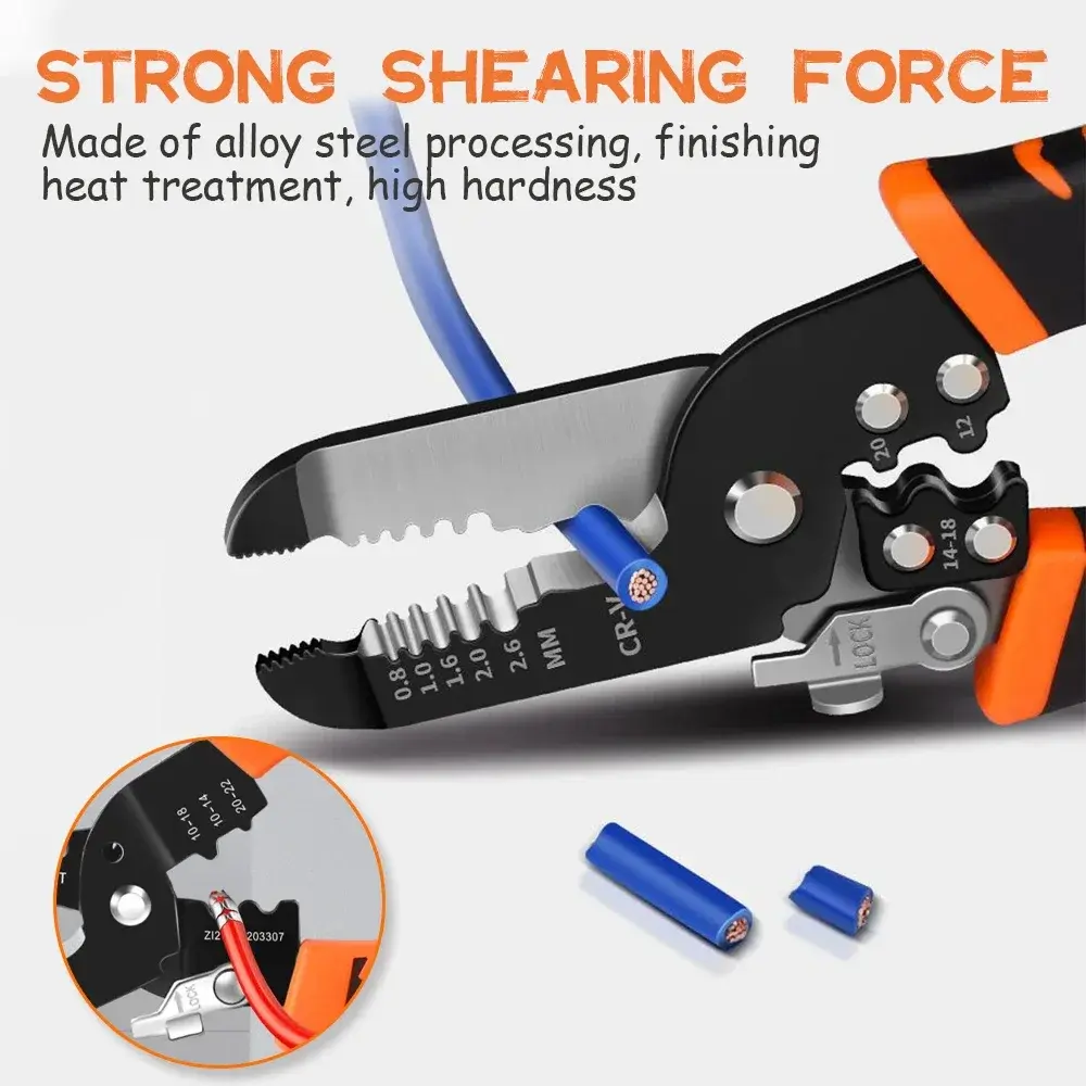 Multifunctional Wire Strippers Terminal Crimping Function Wire Cutting and Twisting Special Tools for Electrician Pliers