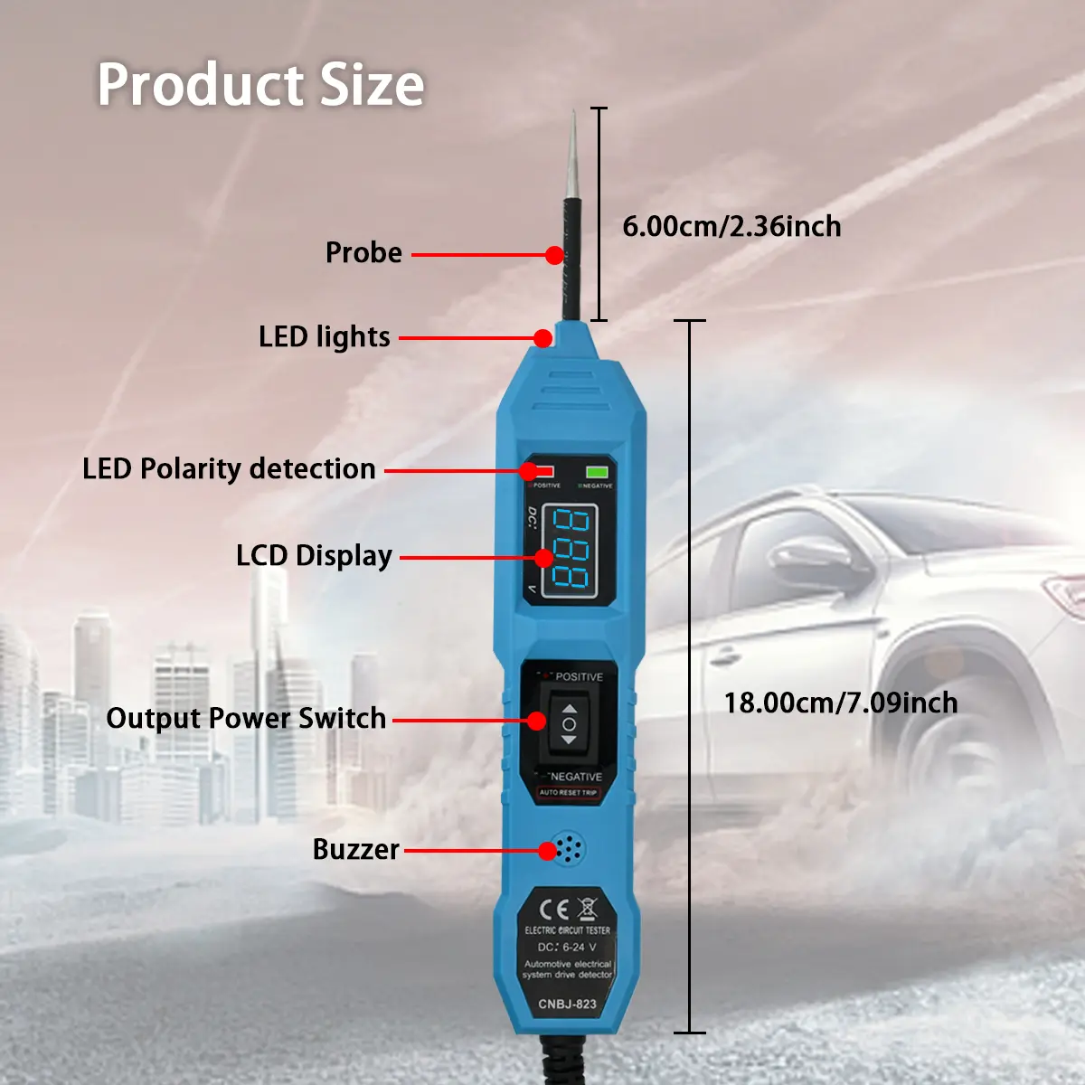 2025 New Pro Automotive Circuit Master - 3.5-36V Multifunctional Drive Tester with Digital Display, Short Circuit Detector
