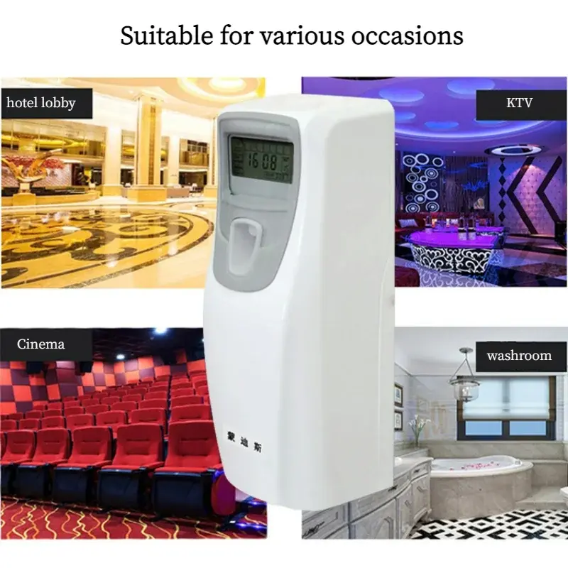 Automatic Fragrance Sprays Programable LCD Perfume Dispenser with Cans Put in Alcohol or Disinfectant Water for Office Sprayer