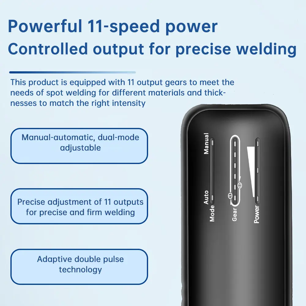 New portable small 11/99 Gears welding machine 1.3 inch LCD display handheld 18650 lithium battery high power spot welding