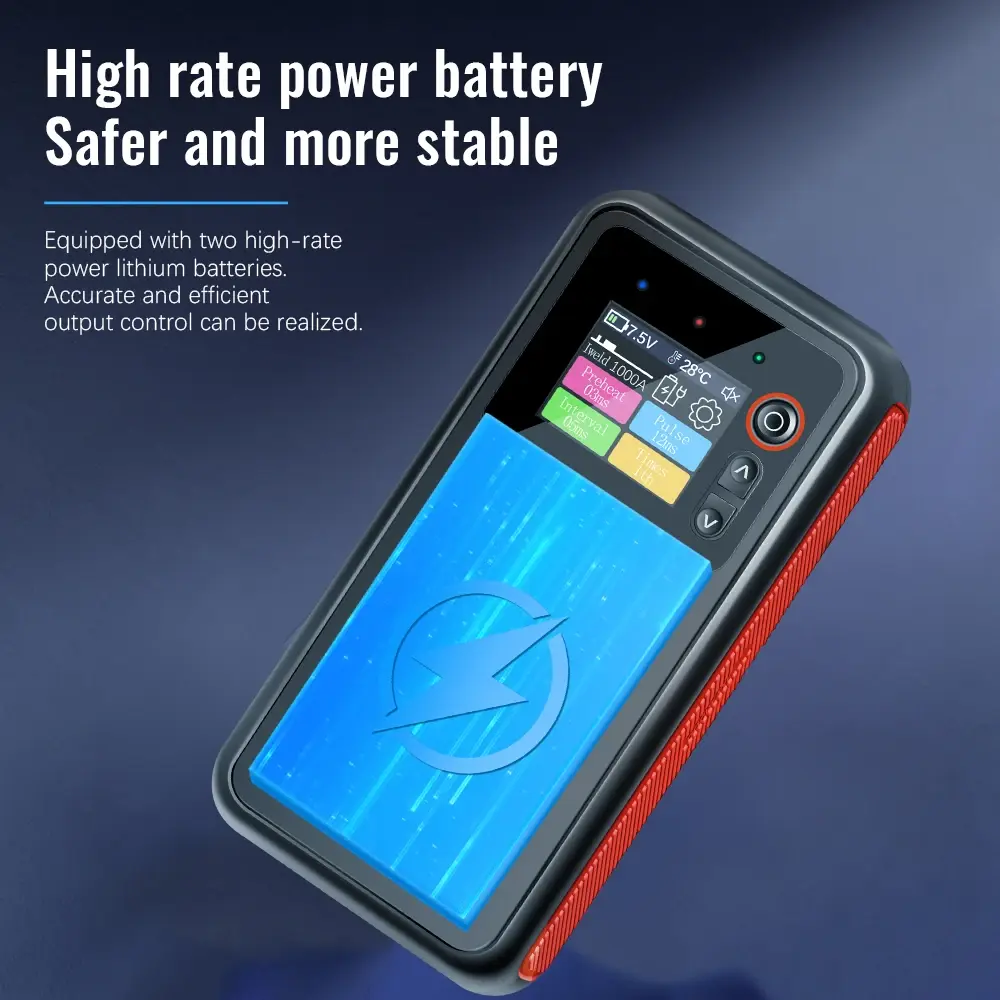 New Professional Dual Pulse Spot Welder with Color LCD - Portable Battery Welder, USB Charging & Adjustable Copper Pen Tips