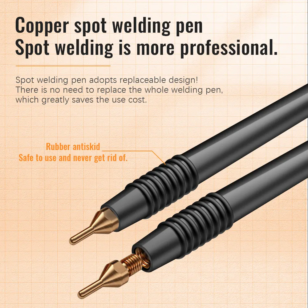 New Professional Dual Pulse Spot Welder with Color LCD - Portable Battery Welder, USB Charging & Adjustable Copper Pen Tips