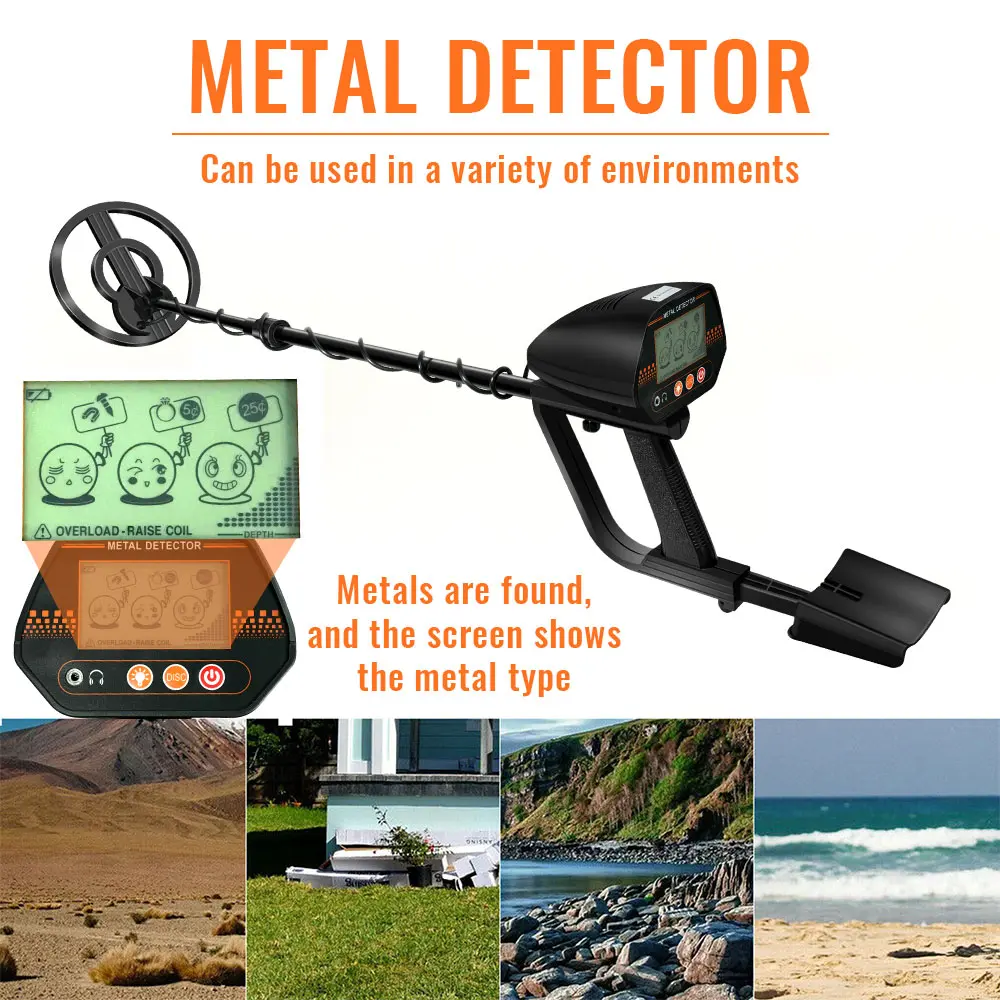 MD4070 Underground Metal Detector High Sensitivity Jewelry Treasure Gold Waterproof Metal Detecting Coins Finder Adult Children