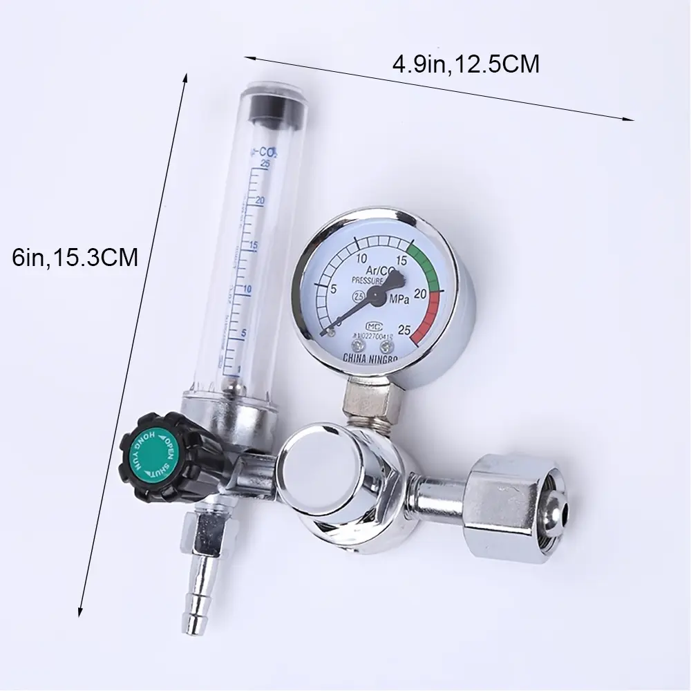Aluminium Alloy 0-25Mpa Argon Regulator co2 Regulator Air Pressure Reducer Gas Reducer Argon Reducer