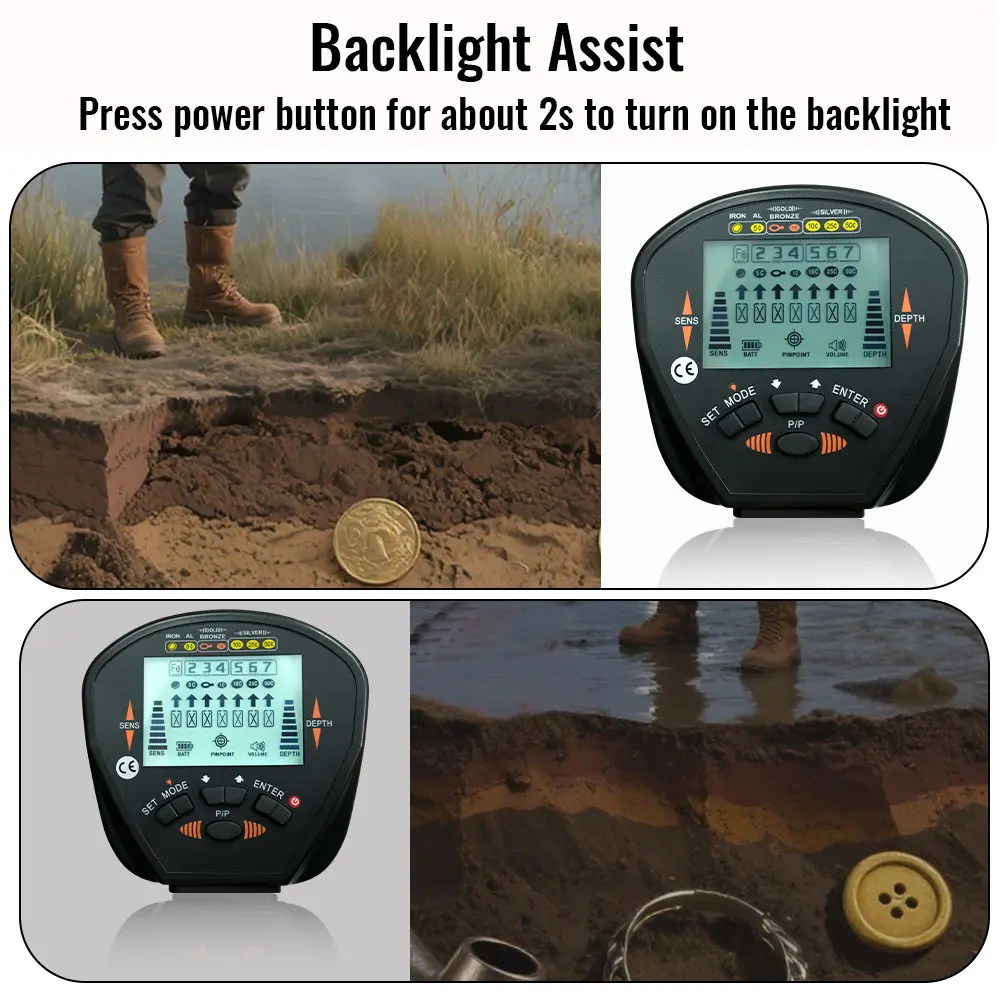 Metal Detector MD-830 Underground Depth Scanner Search High precision Gold Detector Treasure Hunter Detecting Pinpointer