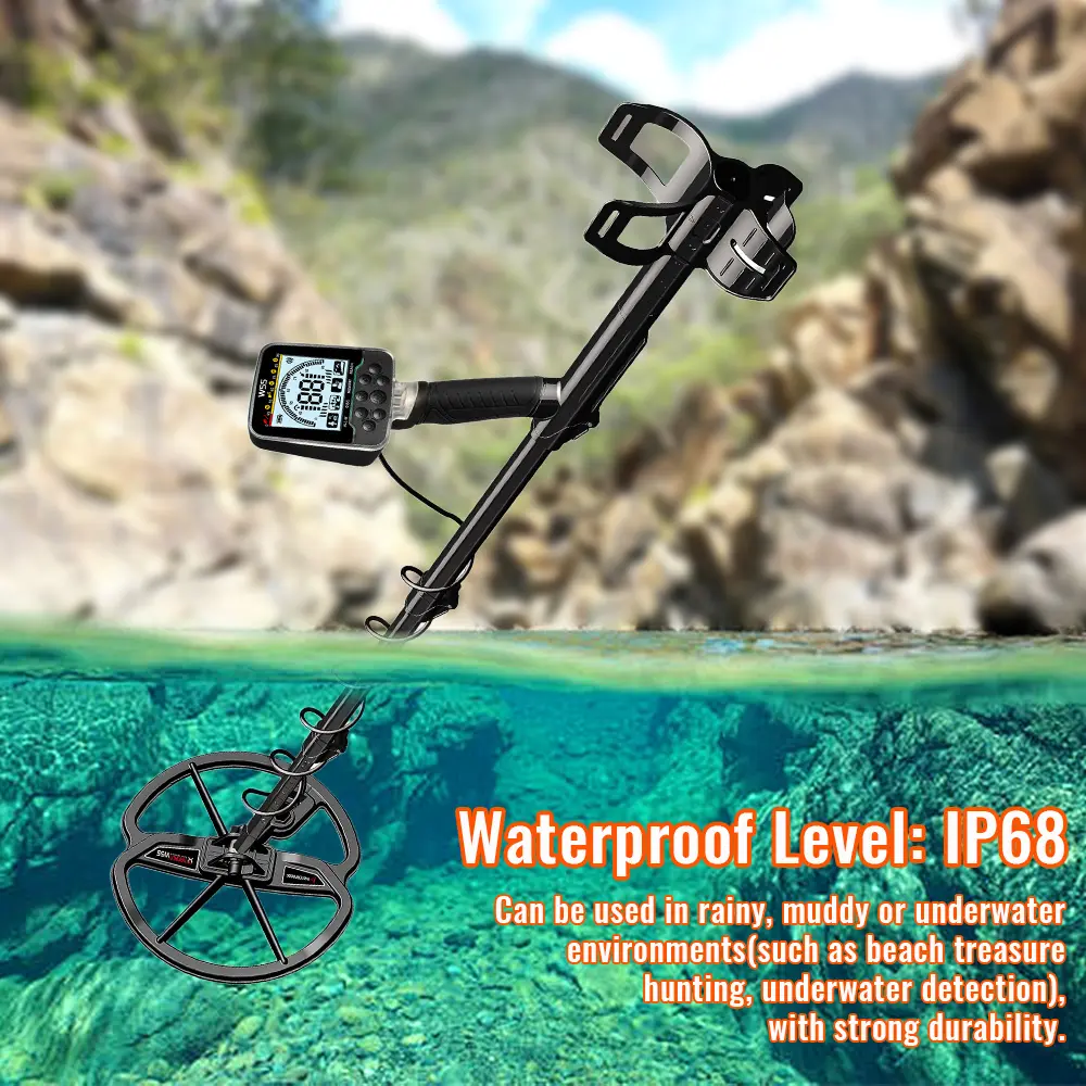 2025 New Underground Metal Detector Gold LCD Search Target ID Max Depth Treasure Hunting PinPointer Waterproof Locate Model