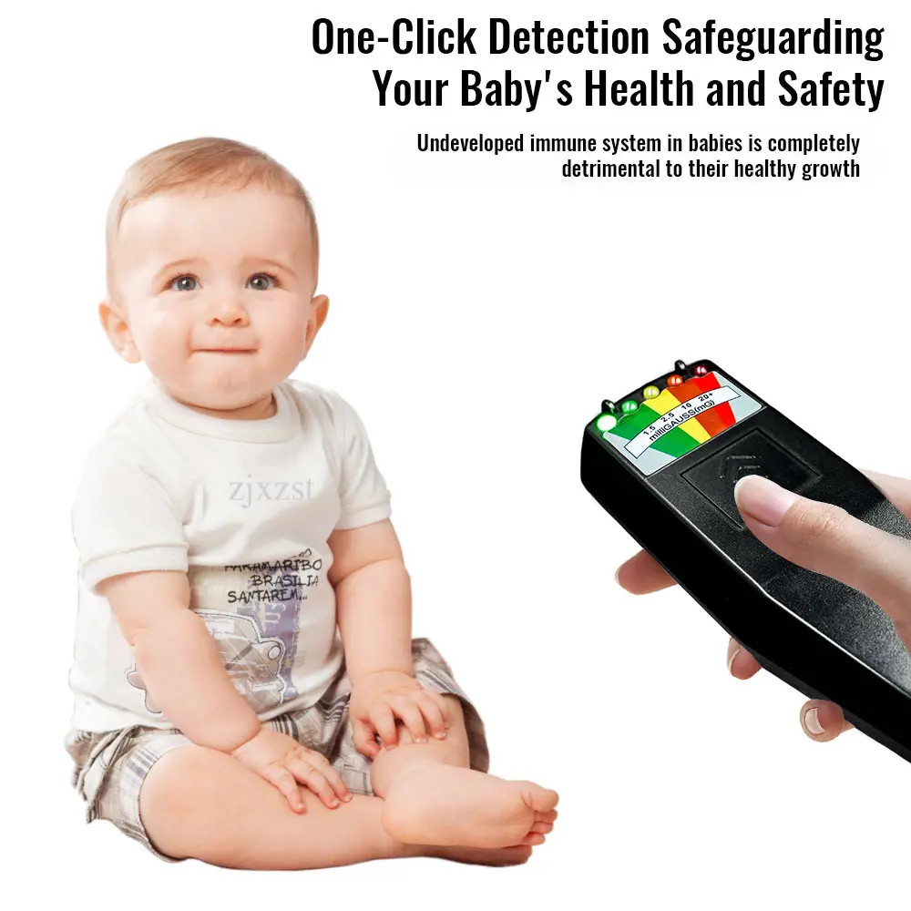 Portable Electromagnetic Radiation Detector Handheld Gauss Meter Durable Radiation Tester for Abnormal Wave Research EMF