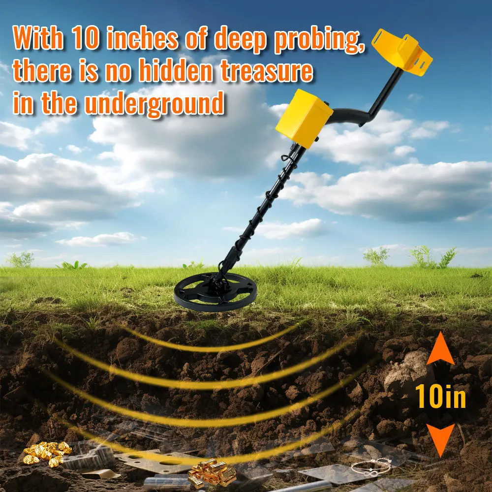 Metal Detector Underground depth Detector Adjustable Tracker Metal Detector Treasure Hunter Gold Digger accurate locating TC-200