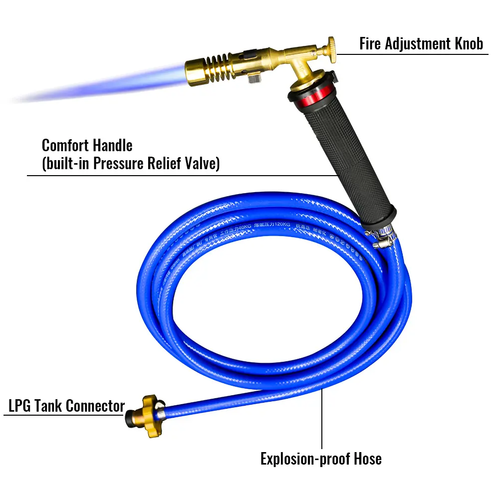 New Flame Welding Torch Copper Aluminum Soldering Tool Liquefied Propane Gas Torch for Precious Metal Melting Gas Torch Blower