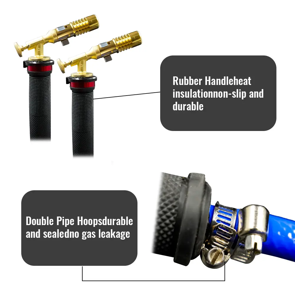 New Flame Welding Torch Copper Aluminum Soldering Tool Liquefied Propane Gas Torch for Precious Metal Melting Gas Torch Blower
