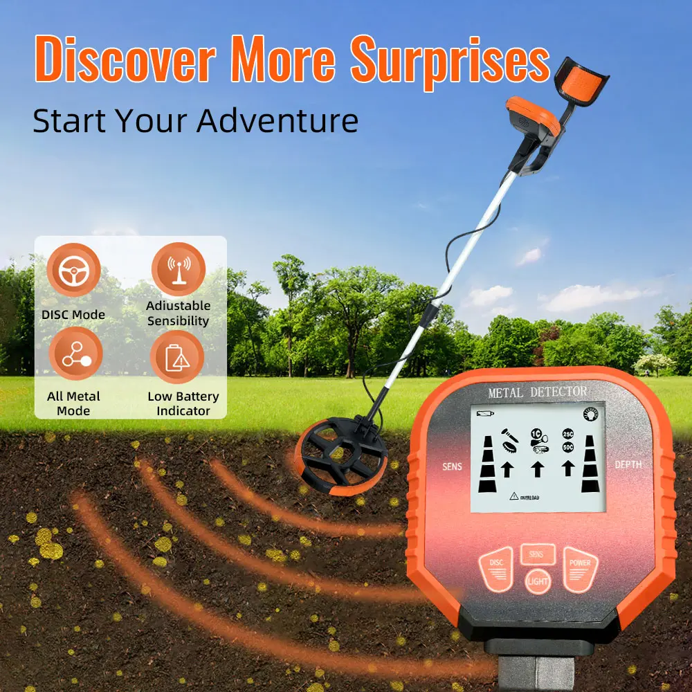 MD-4050 Professional Metal Detector Underground Gold Detector High Accuracy Metal Finder Waterproof Search Coil Seeker Treasure