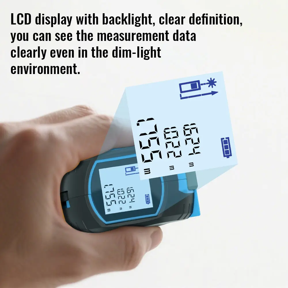 1pc Laser Tape Measure 3 In 1 Digital Tape Measure High Precision Laser Rangefinder Steel Tape Measure