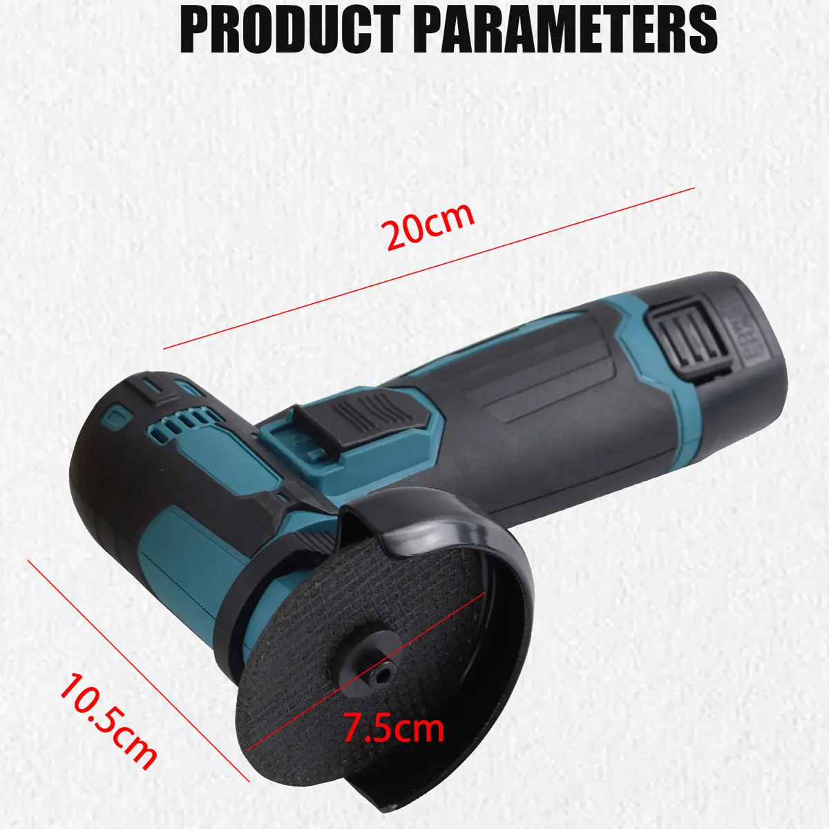 19500RPM Mini Angle Grinder Cordless Polishing Grinding Machine Electric Cordless Cutting Lithium Battery Power Tool