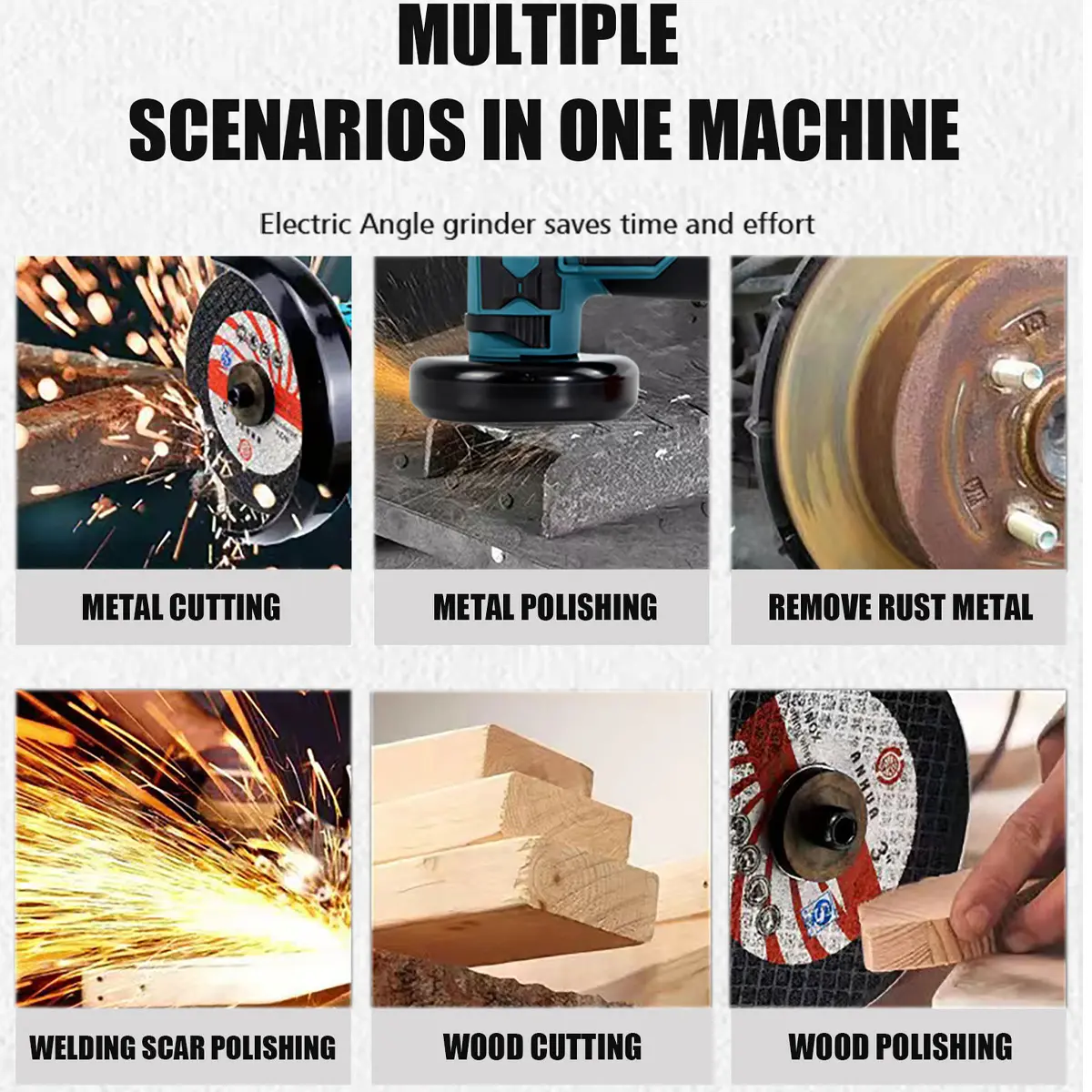 19500RPM Mini Angle Grinder Cordless Polishing Grinding Machine Electric Cordless Cutting Lithium Battery Power Tool