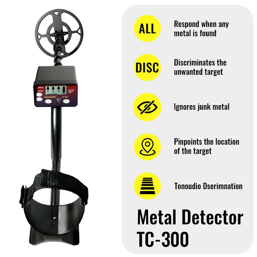 TC-300 Hot Selling Underground Metal Detector Gold Detectors Treasure Hunter Detector Circuit Metales High Sensitivity Waterproo