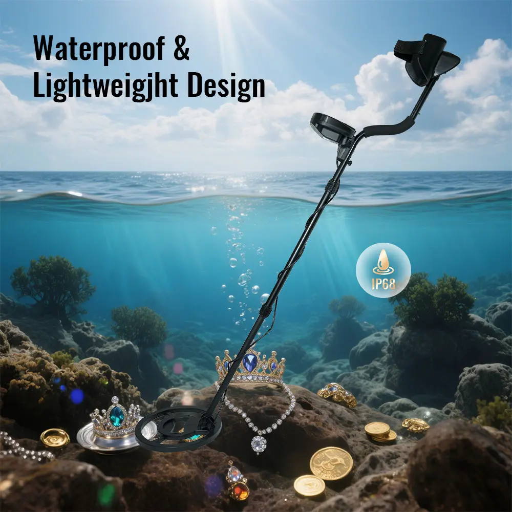 MD810 Underground Metal Detector Gold Digger Treasure Hunter Professional Detecting Equipment 10" Waterproof IP68 Search Coil