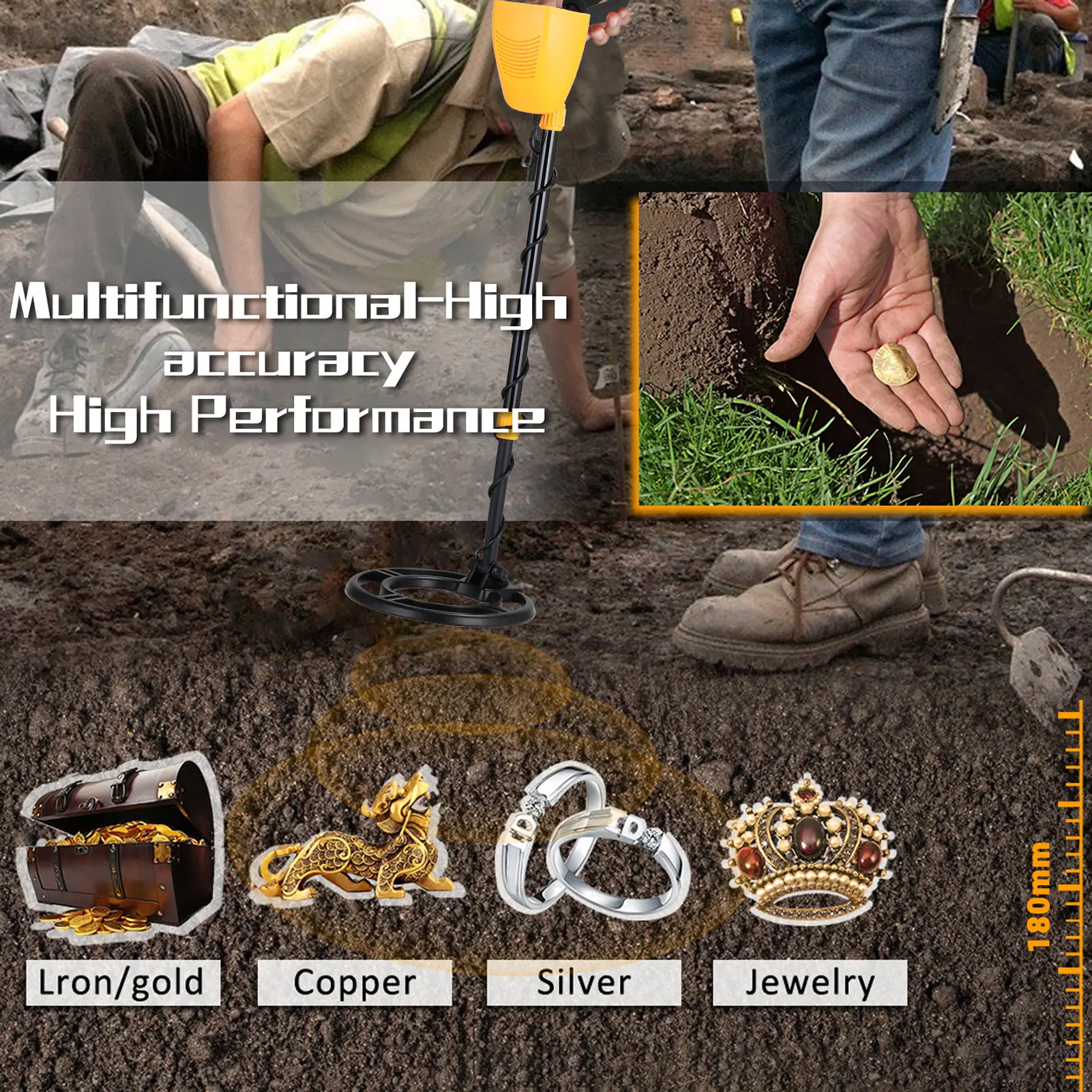 Hot sell metal detector MD-930 underground precise positioning GP pointer metal detector outdoor treasure hunting gold detector