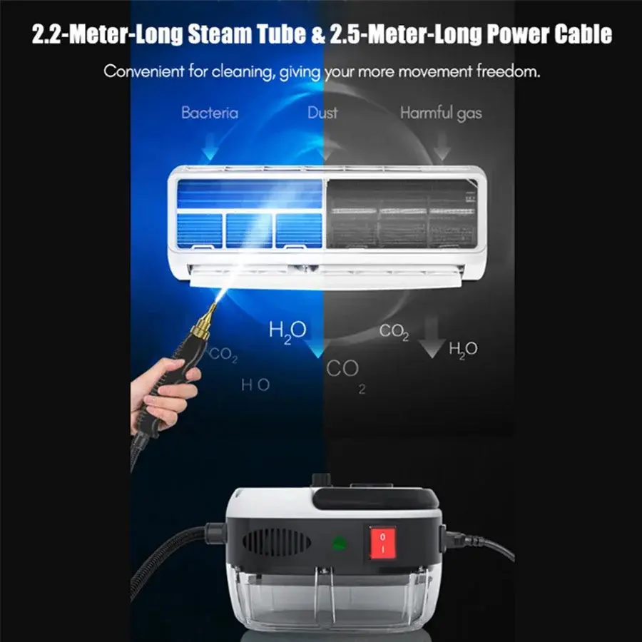 1500W Steam Cleaner High temperature Jet Washer Range Hood for Kitchen Air Conditioner Car Cleaning Machine 220V Home Appliances