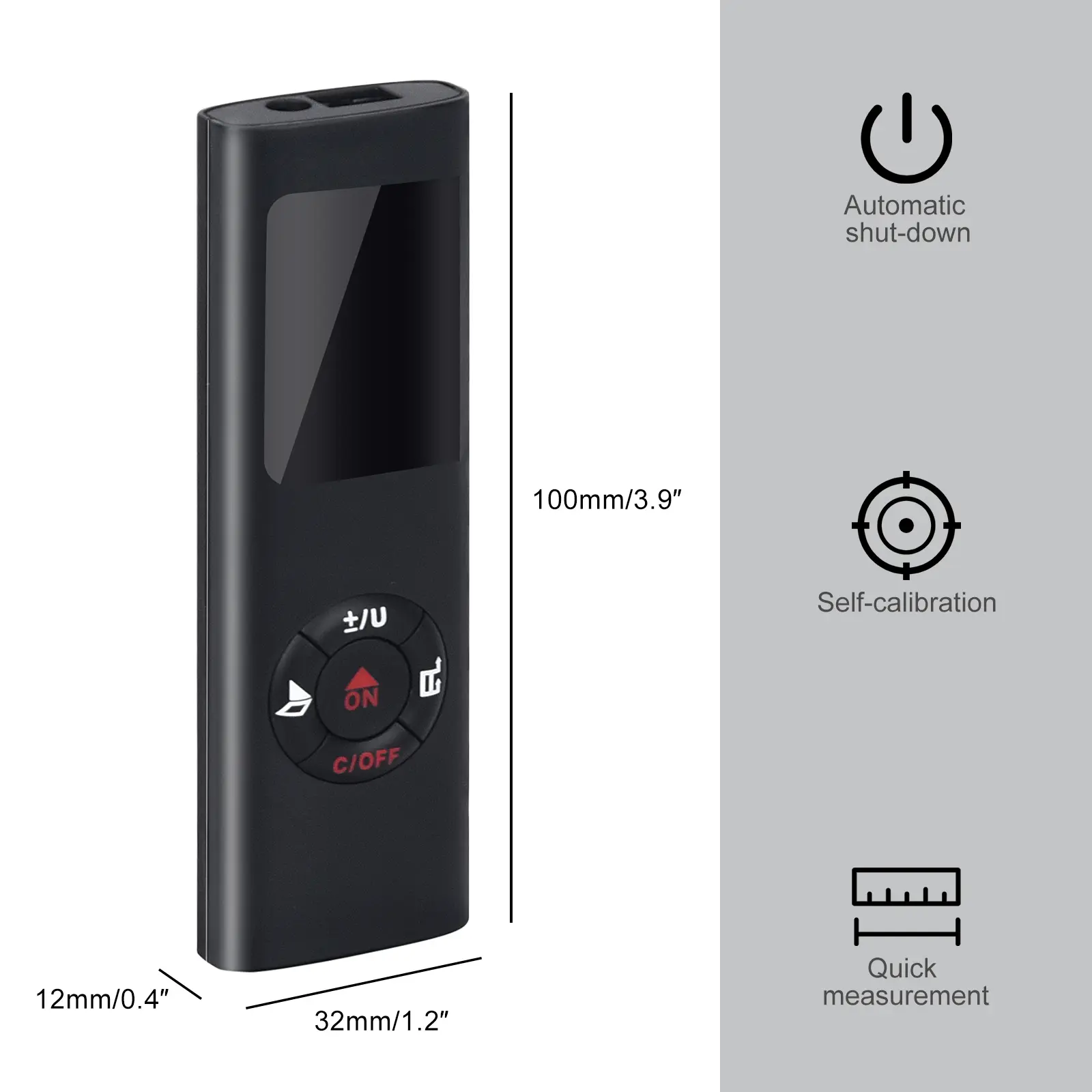 Digital Laser Rangefinder Distance Meter USB Mini Accurate Portable Range Finder 40m Digital Level Laser Portable Measuring Tape