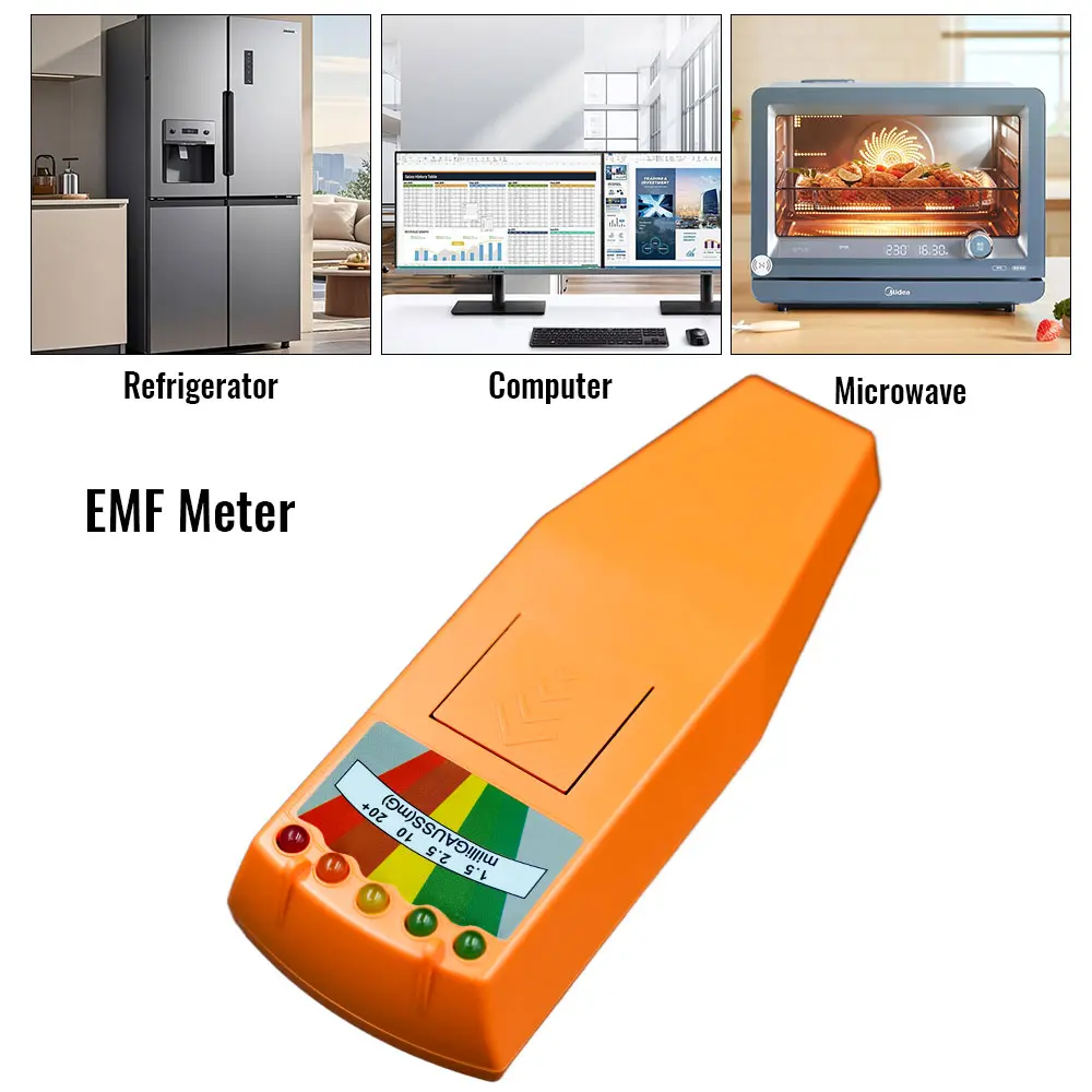 5-LED EMF Meter Magnetic Field Detector Ghost Hunting Paranormal Equipment Tester Portable Counter Professional EMF Meter Tester