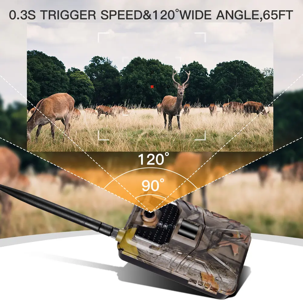New 2G MMS SMTP Trail Camera Email Wildlife Hunting Cameras Cellular Wireless  20MP 1080P Night Vision Photo Trap HC900M