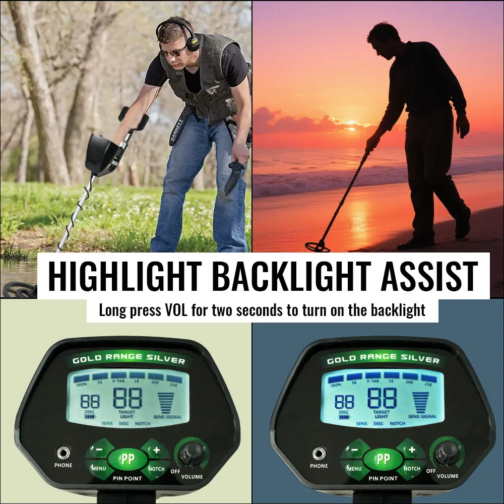 MD-4090 Professional Metal Detector Finder Waterproof Search Coil Seeker Treasure Underground Gold Detector High Accuracy