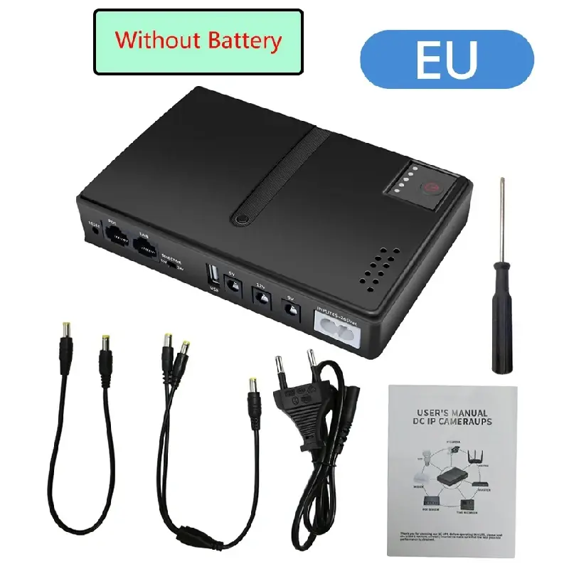 New AC85-265V DC1018P Router 5V9V12V Optical Cat Monitor Backup Uninterruptible 10400Mah DC Power Supply Charger Cell Phone UPS