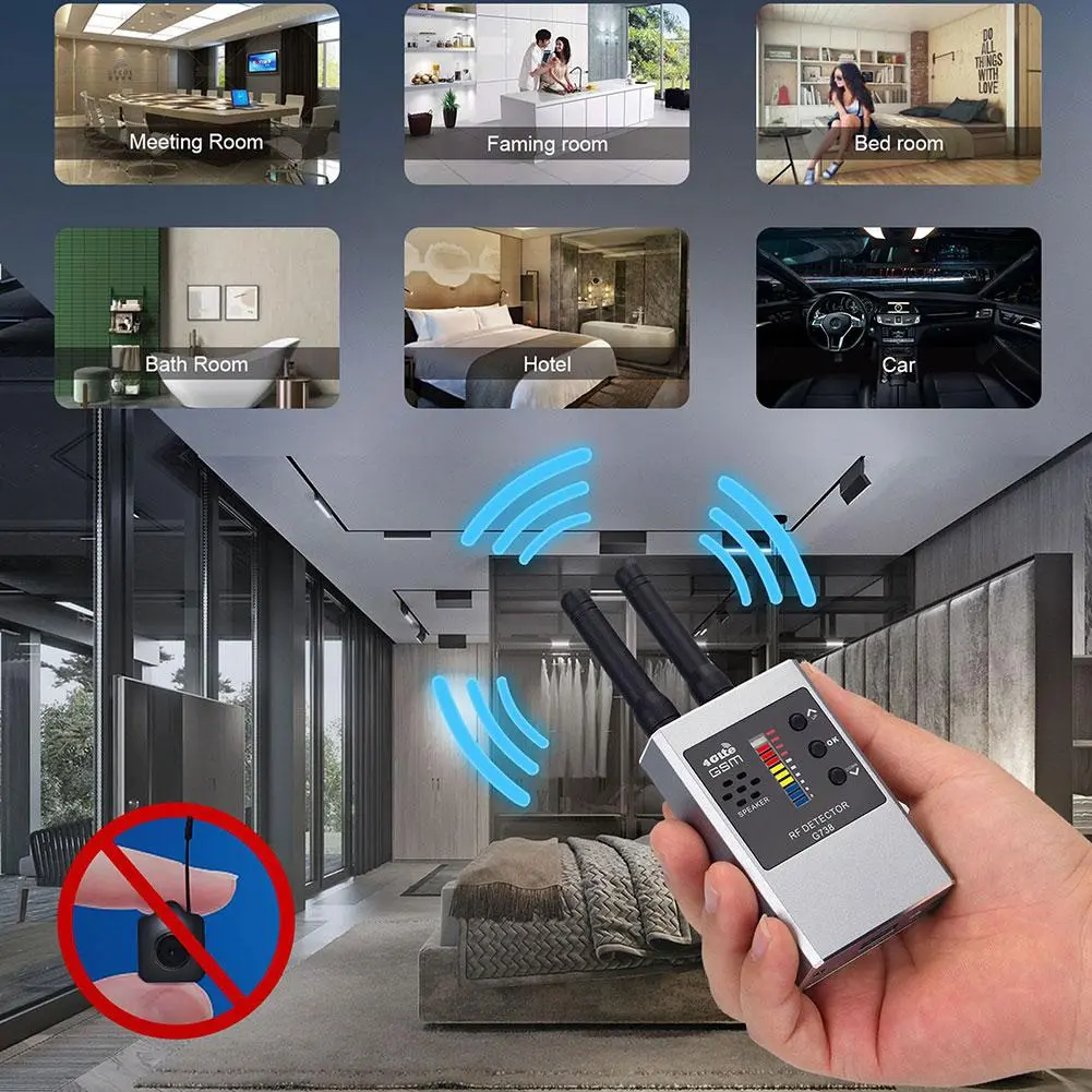 2025 New Anti Portable Pinhole Hidden Lens Detect Gadget For Gps Tracker Hidden Camera Finder Eavesdropping Devi C0v6