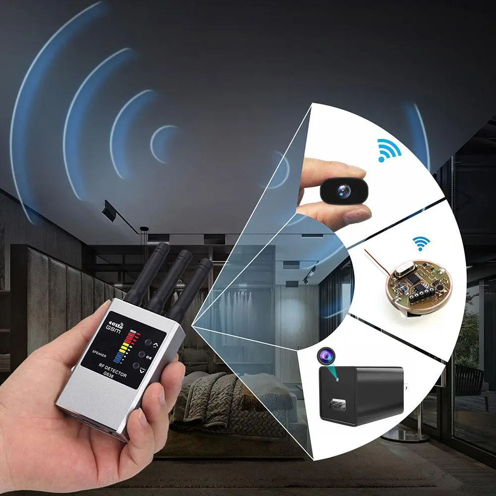 2025 New Anti Portable Pinhole Hidden Lens Detect Gadget For Gps Tracker Hidden Camera Finder Eavesdropping Devi C0v6