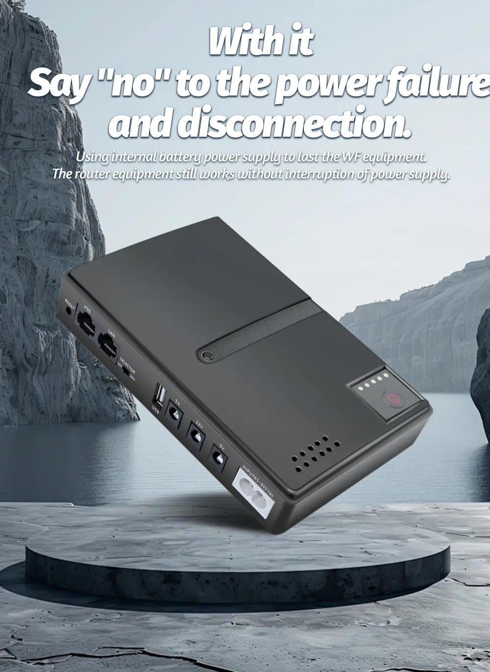AC85-265V DC1018L Router 5V9V12V Optical Cat Monitor Backup Uninterruptible DC Power Supply Charger Cell Phone UPS NO Battery