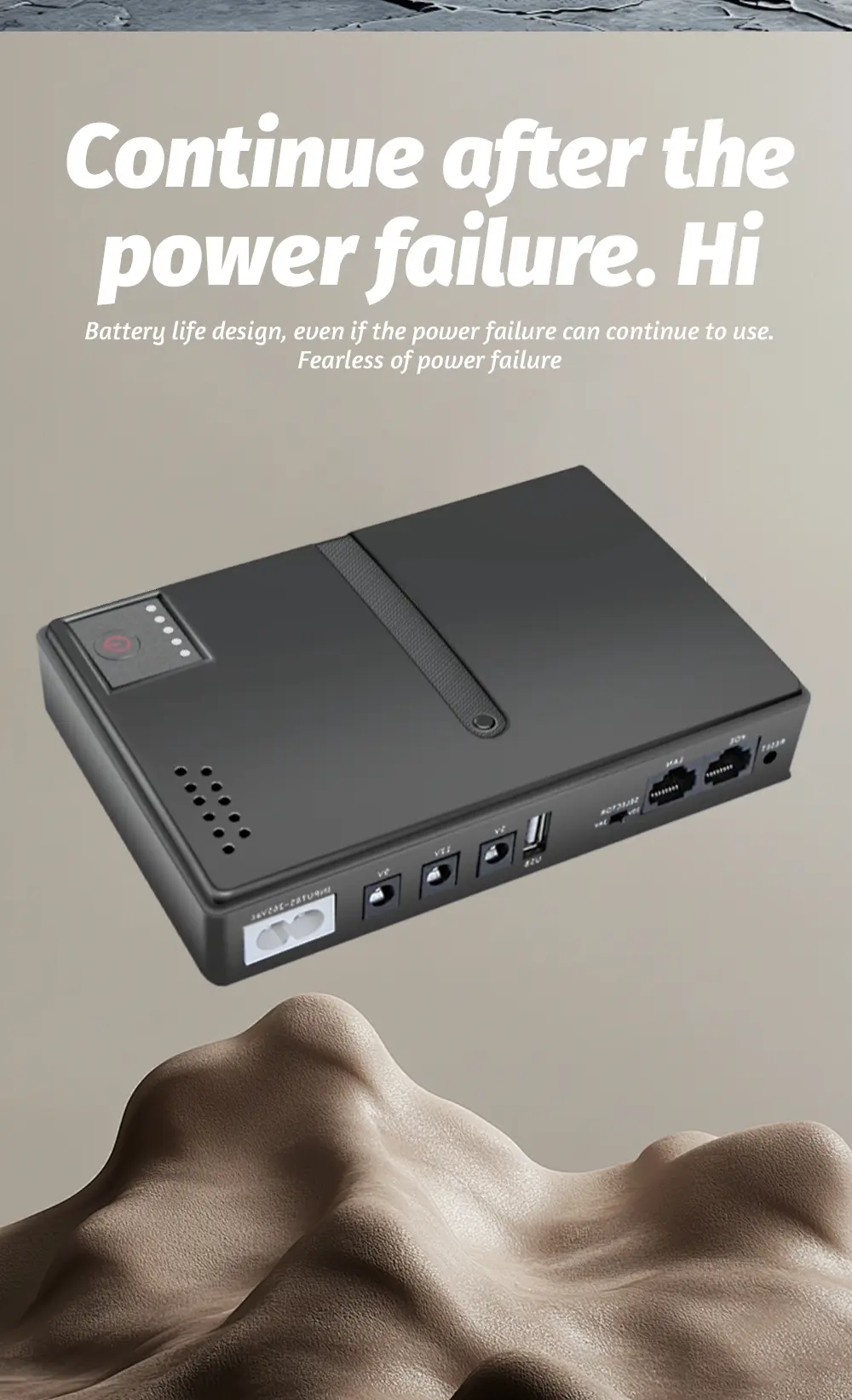 AC85-265V DC1018L Router 5V9V12V Optical Cat Monitor Backup Uninterruptible DC Power Supply Charger Cell Phone UPS NO Battery