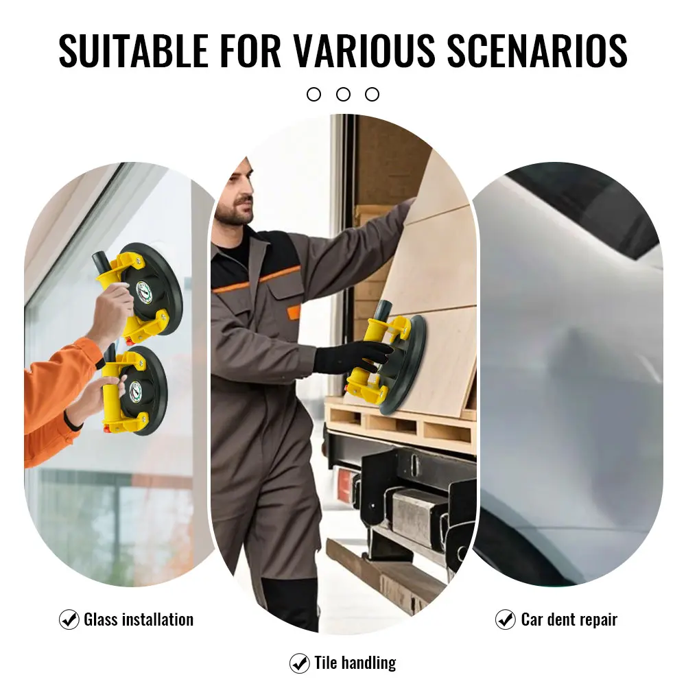 250 kg Vacuum Suction Cup Carrying Capacity Heavy Duty Lifter 8 Inch Hand Pump Suction Cup for Granite Tile Glass Manual Lifting