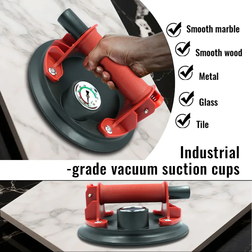 New Vacuum suction cup with Pressure Gauge a Load Of 250 kg &  hot sell For Adsorb Glass/Marble/Board/Tiles Handling hot sell