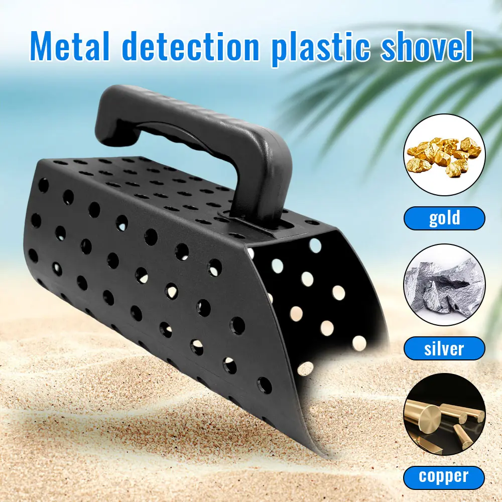 ABS Plastic Metal Detector Shovel Rust Resistant Compact Detecting Sifter Versatile Manual Sand Scoop Shovel for Outdoor Beach