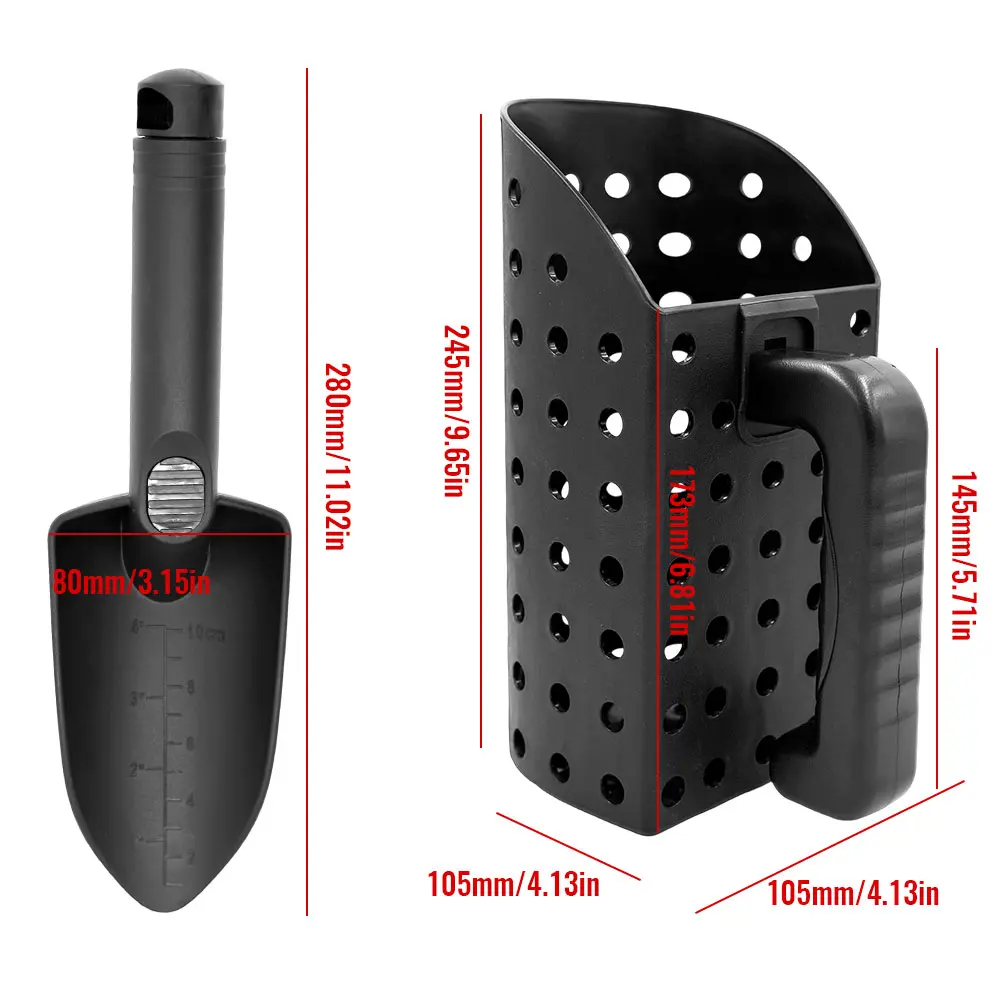 ABS Plastic Metal Detector Shovel Rust Resistant Compact Detecting Sifter Versatile Manual Sand Scoop Shovel for Outdoor Beach