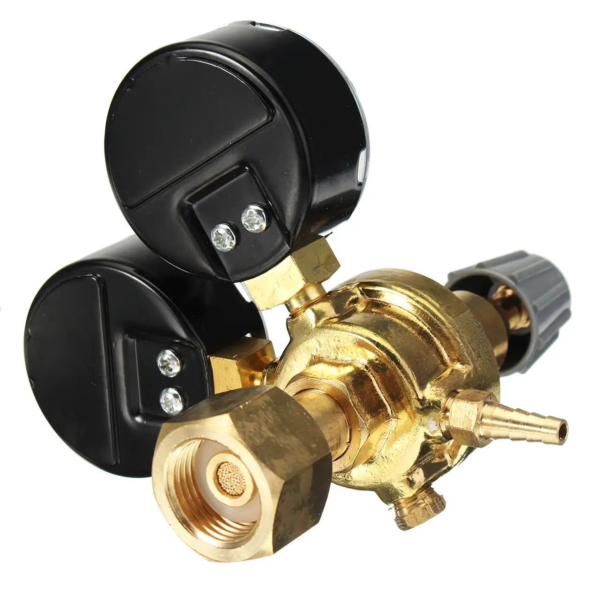 Pressure Regulator Reducer Argon CO2 Welding Twin Gauge Gas Bottle  MIG TIG Welding Flow Meter Control Valve W21.8 1/4 Thread