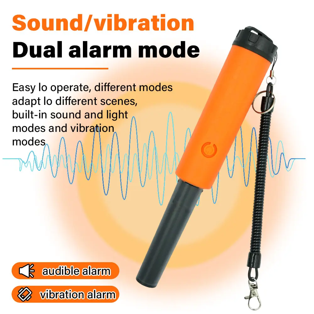 Handheld Metal Detector Metal Pinpointing Rod Detector TC118 Built-in battery Waterproof IP68 Metal Gold Detector Tester