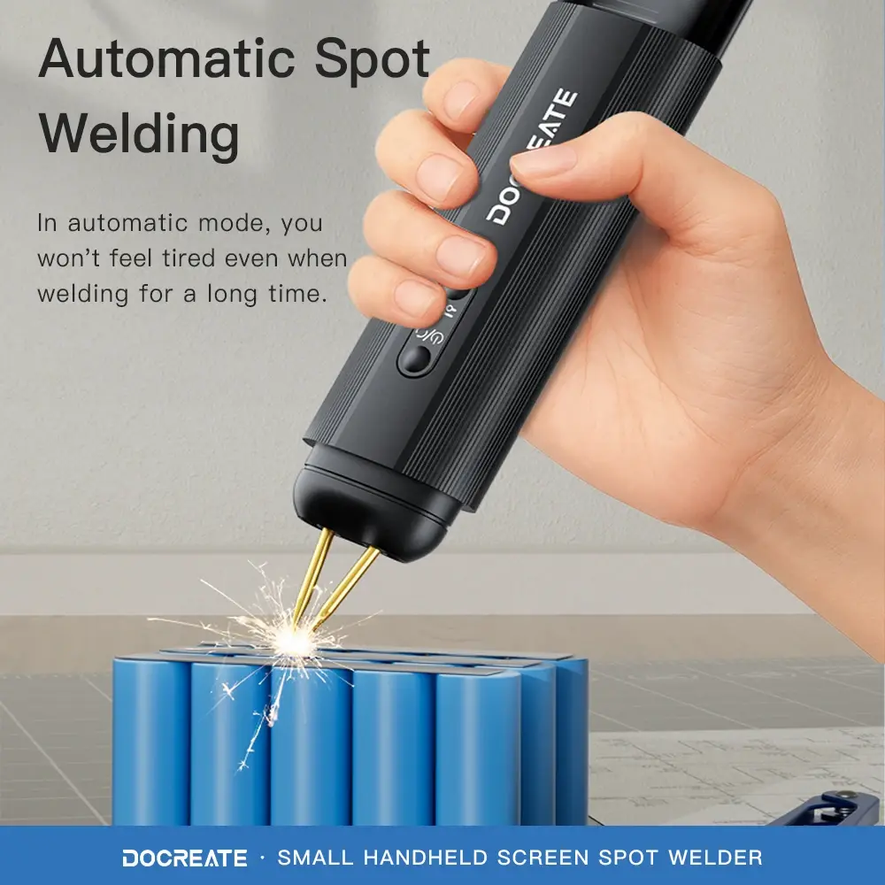 Small handheld spot welding machine with dual pulse dual mode switching, portable home DIY nickel sheet welding machine.
